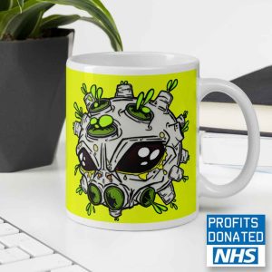 alien virus coffee mug