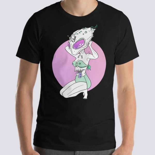 printdub cyber beach alien girl t-shirt