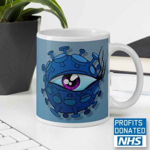 viral eyeball coffee mug