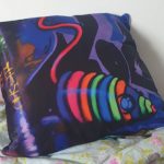rainbow mouse toy graffiti cushion customer photo