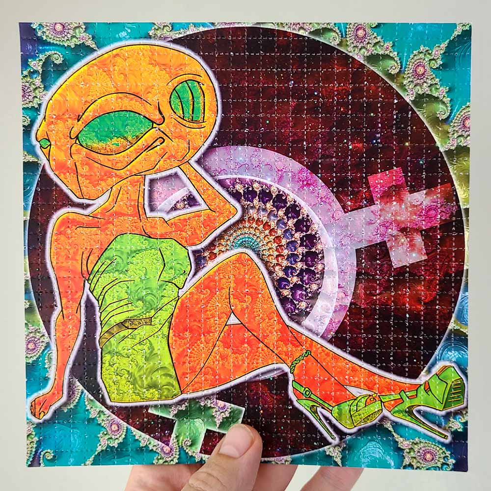 Alien Venus Fractal Limited Edition Signed LSD Blotter Art (Acid Free)