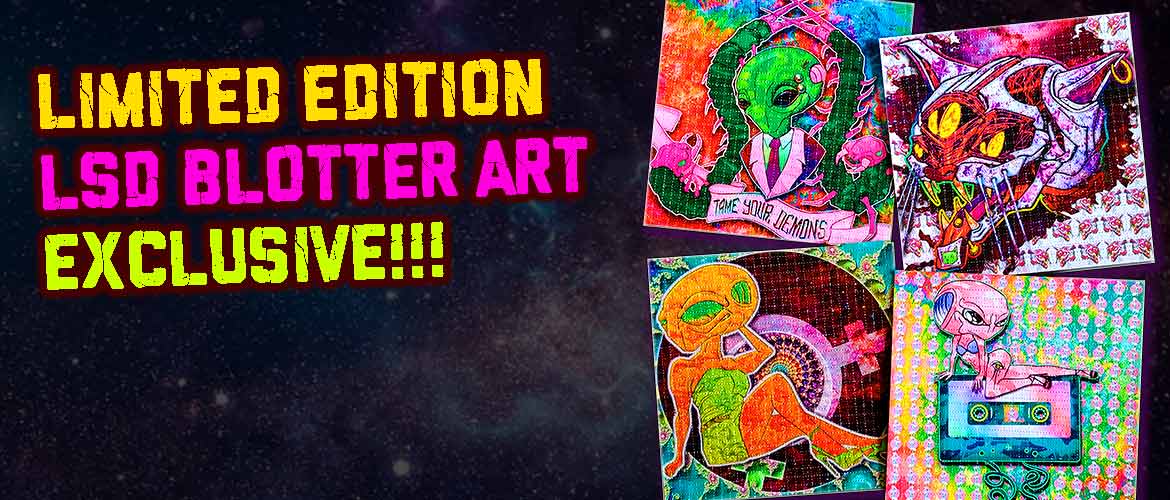 Unique Home Decor Trippy LSD blotter art designs at Printdub